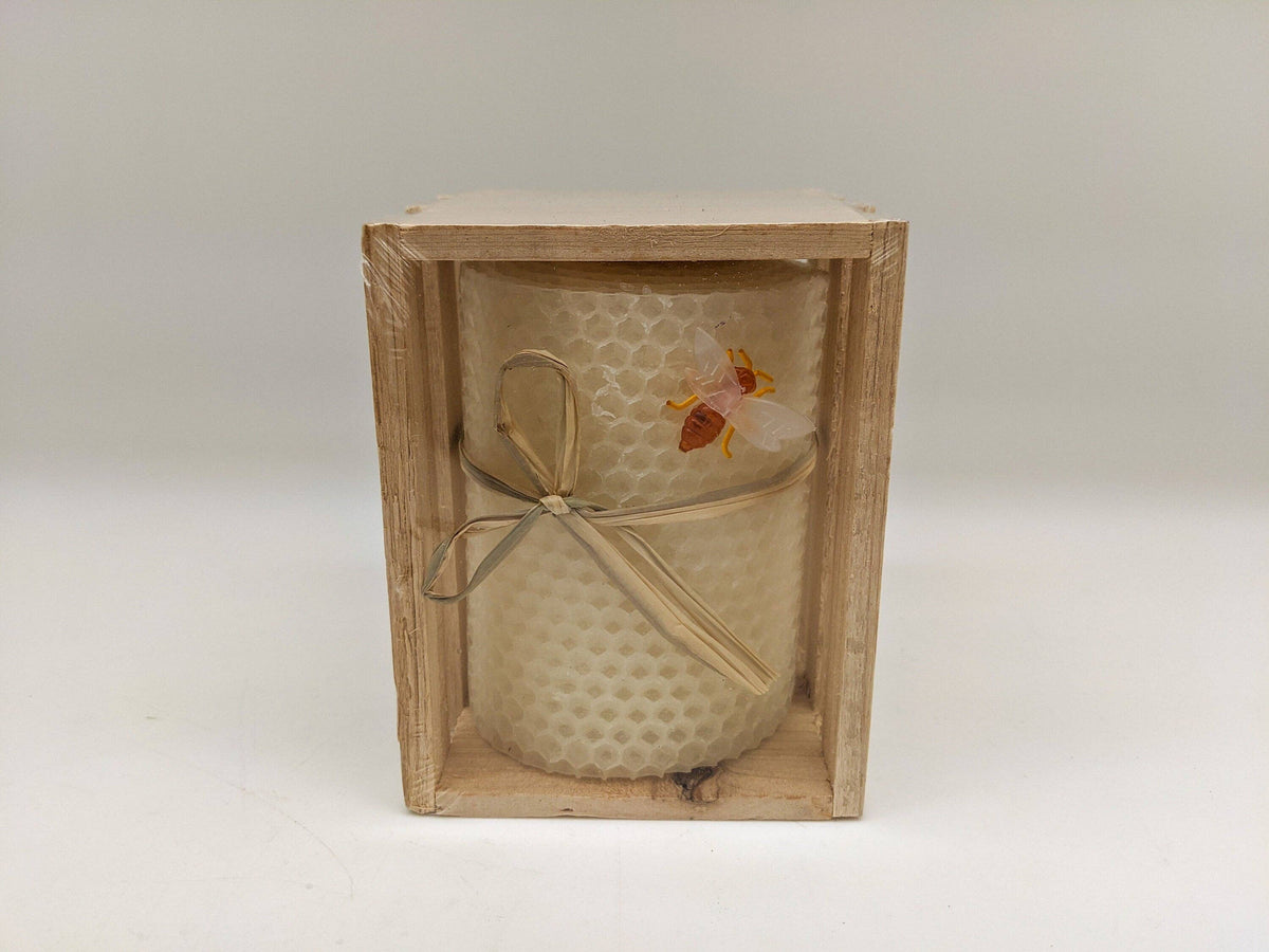 Natural Beeswax - 3" X 4" pillars: Cream