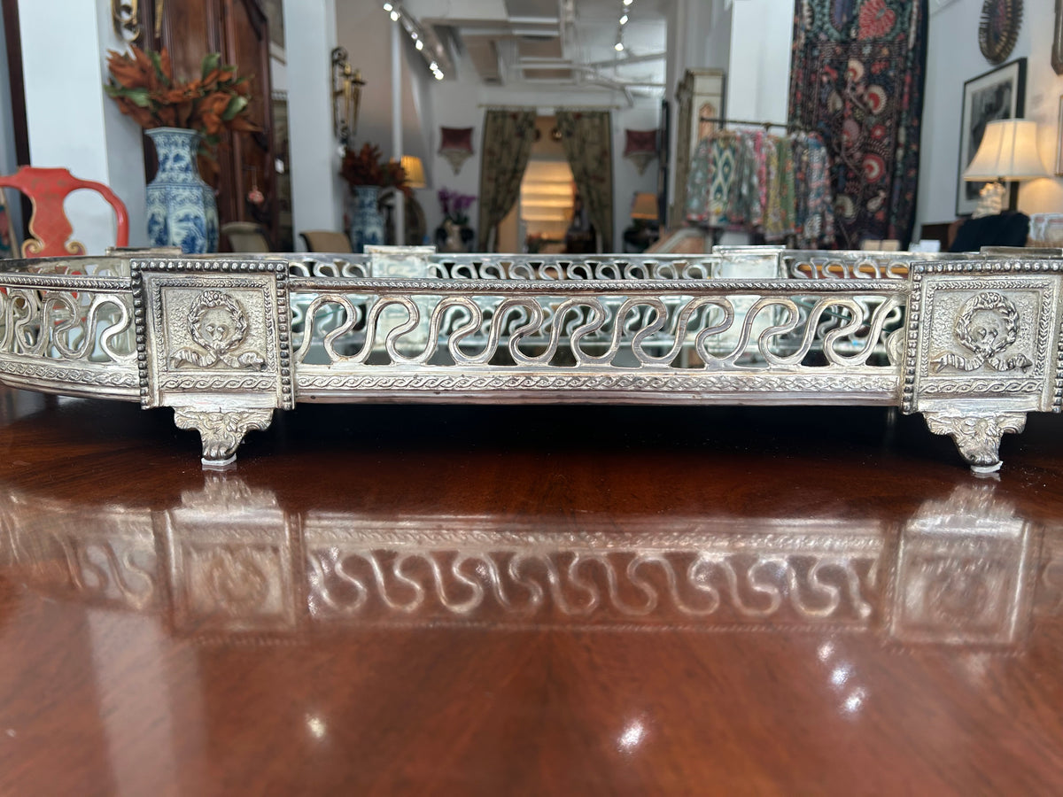 Louis XVI–Style Silver-Plated Mirrored Plateau