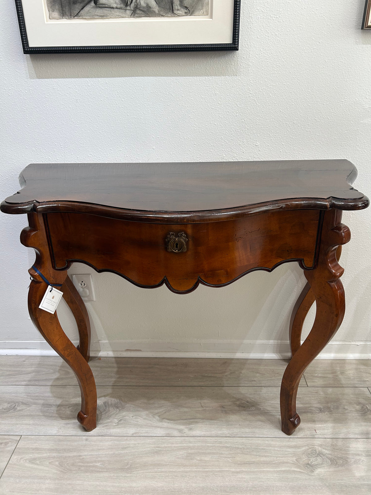 Baker Furniture Milling Road Italian Provincial Carved Maple Console Table
