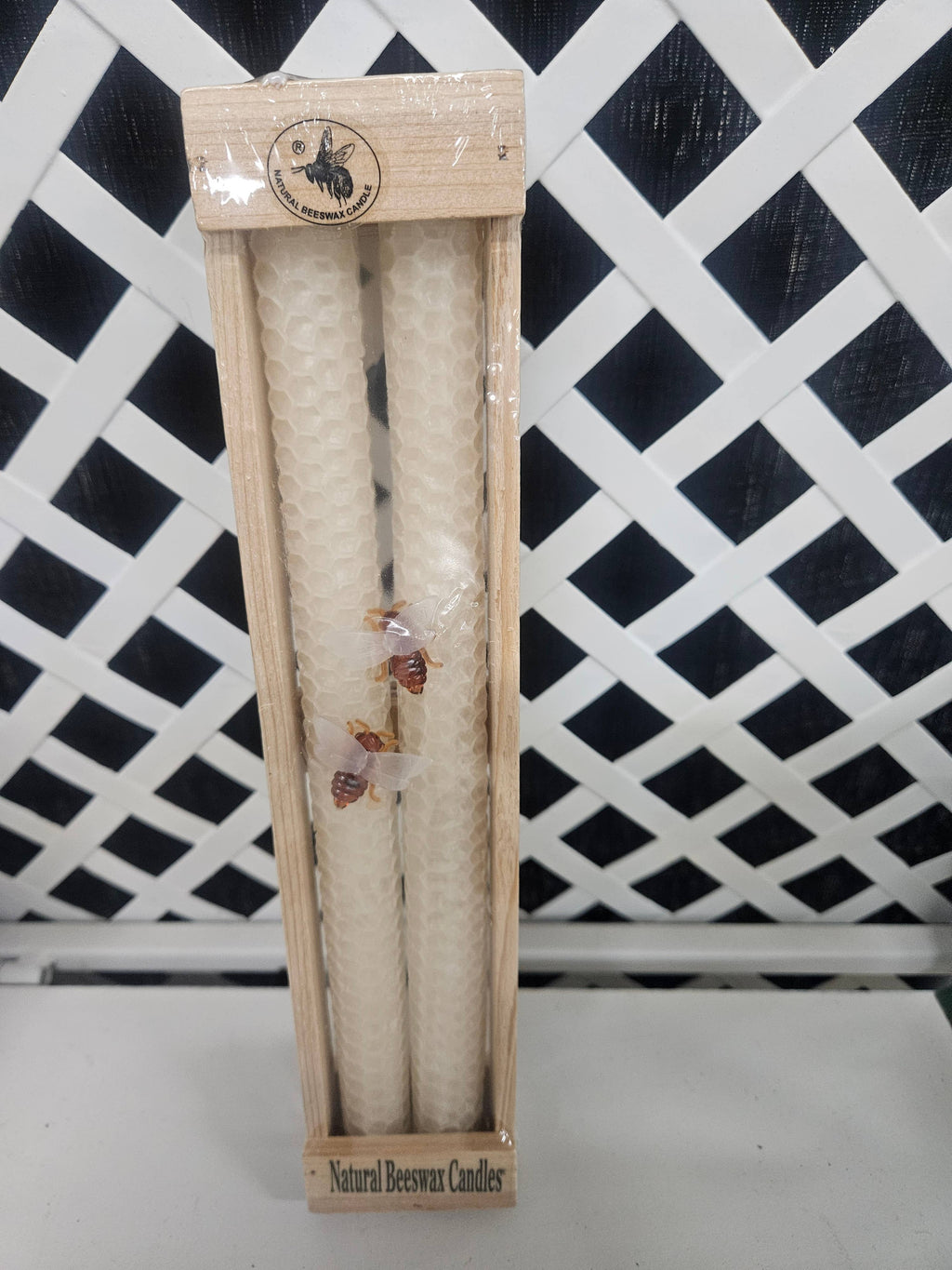 10" Bee's Wax Taper Candle Pack of 2: White