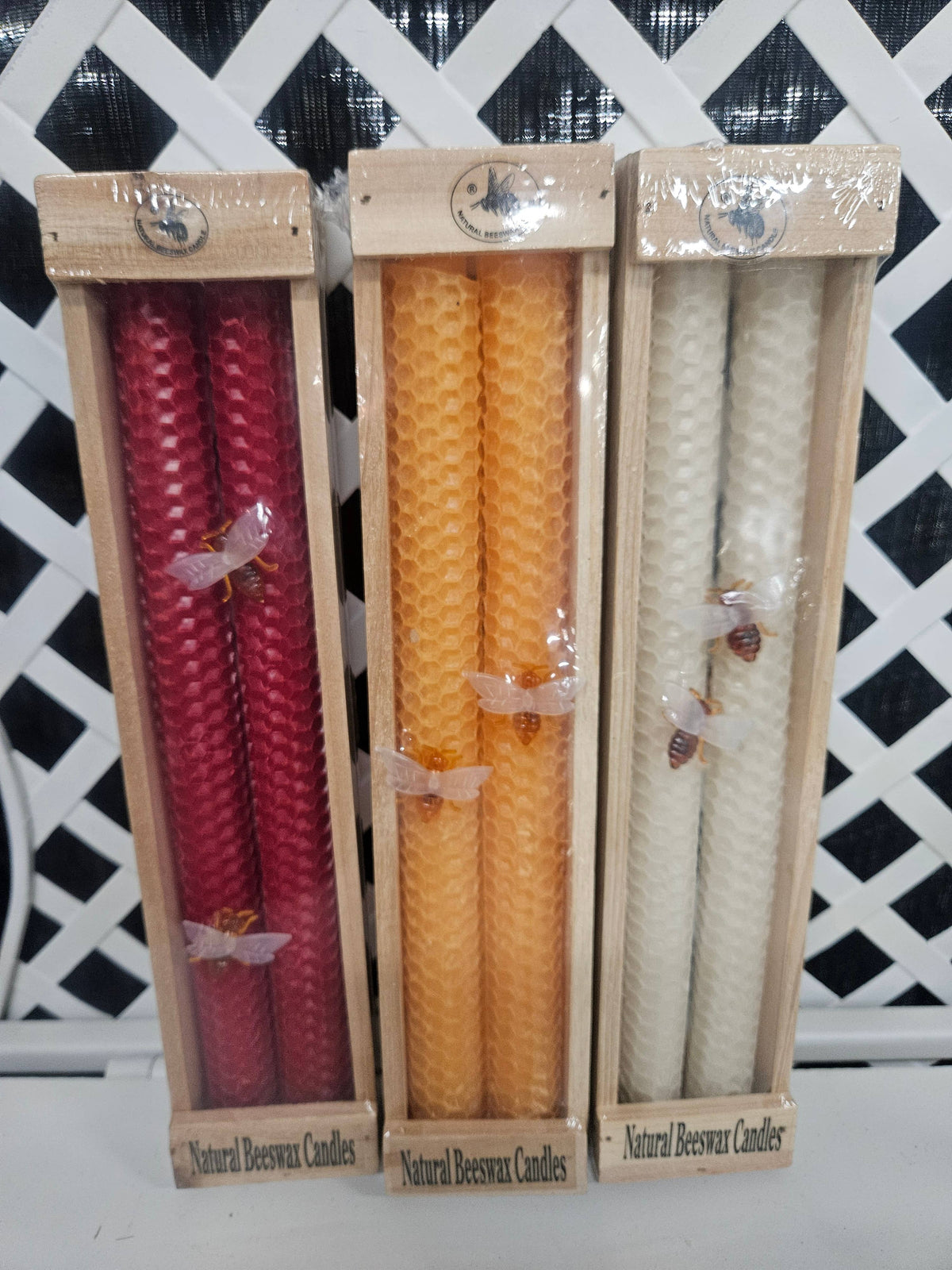 10" Bee's Wax Taper Candle Pack of 2: White