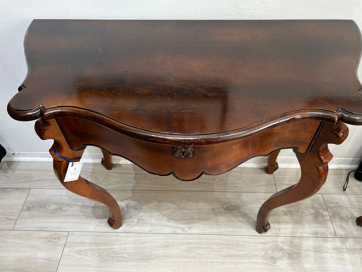 Baker Furniture Milling Road Italian Provincial Carved Maple Console Table