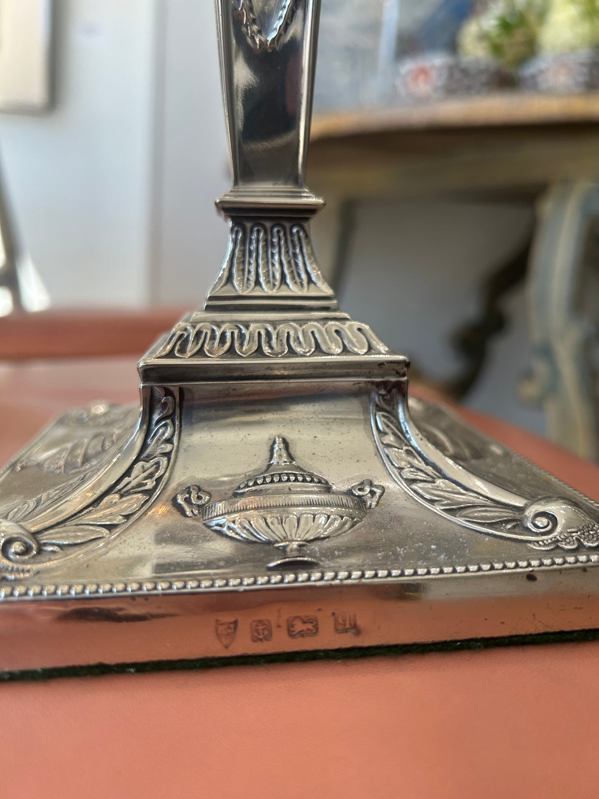 Pair of Edwardian Mappin & Webb Sterling Silver Candlesticks