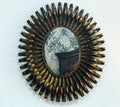 Italian Gilt Metal Eyelash Sunburst Mirror
