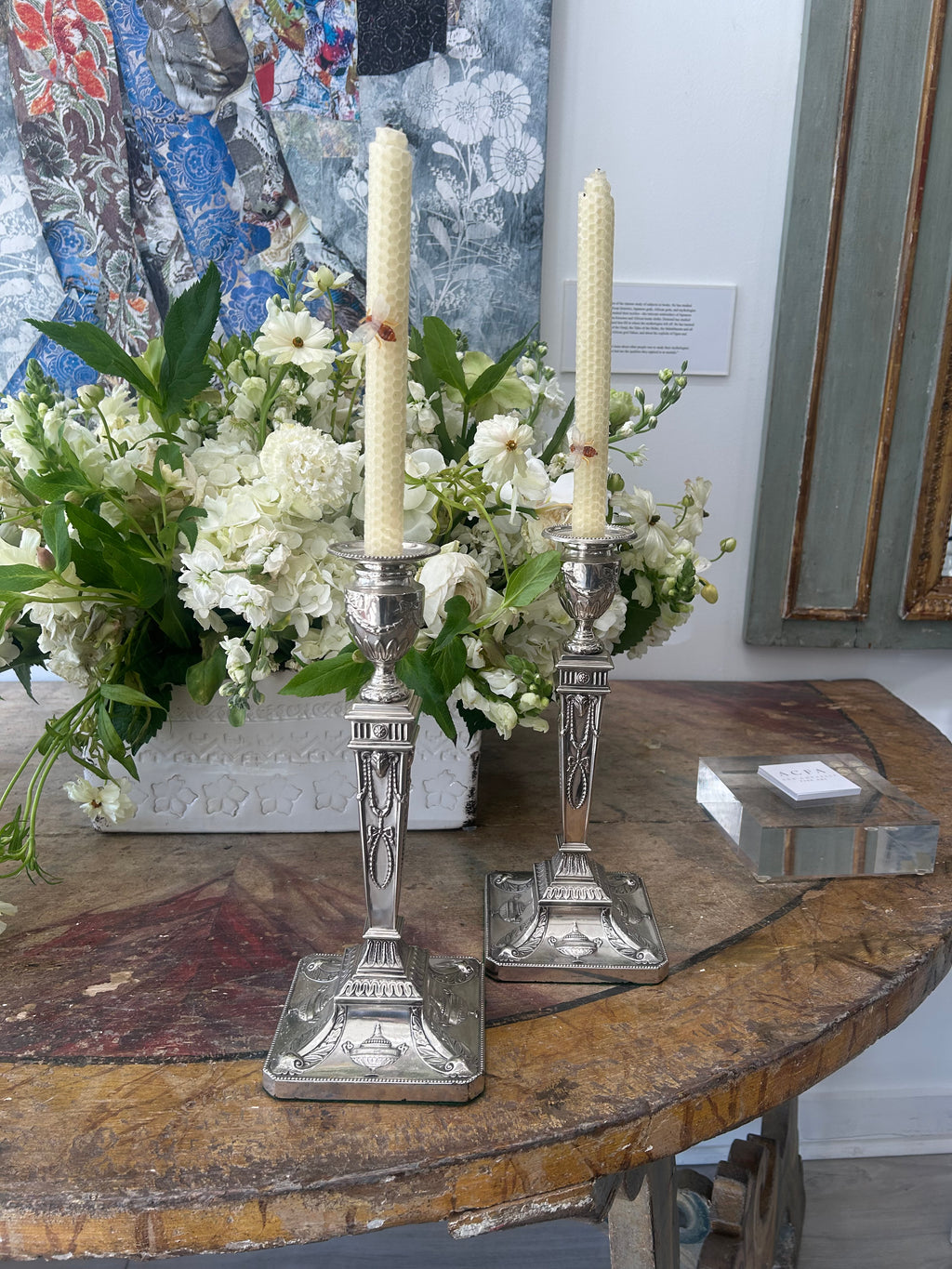 Pair of Edwardian Mappin & Webb Sterling Silver Candlesticks