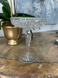 Antique hand-cut crystal pedestal compote