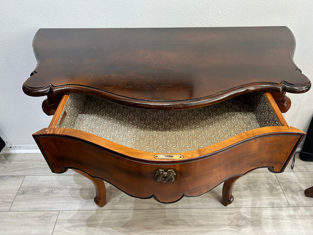 Baker Furniture Milling Road Italian Provincial Carved Maple Console Table