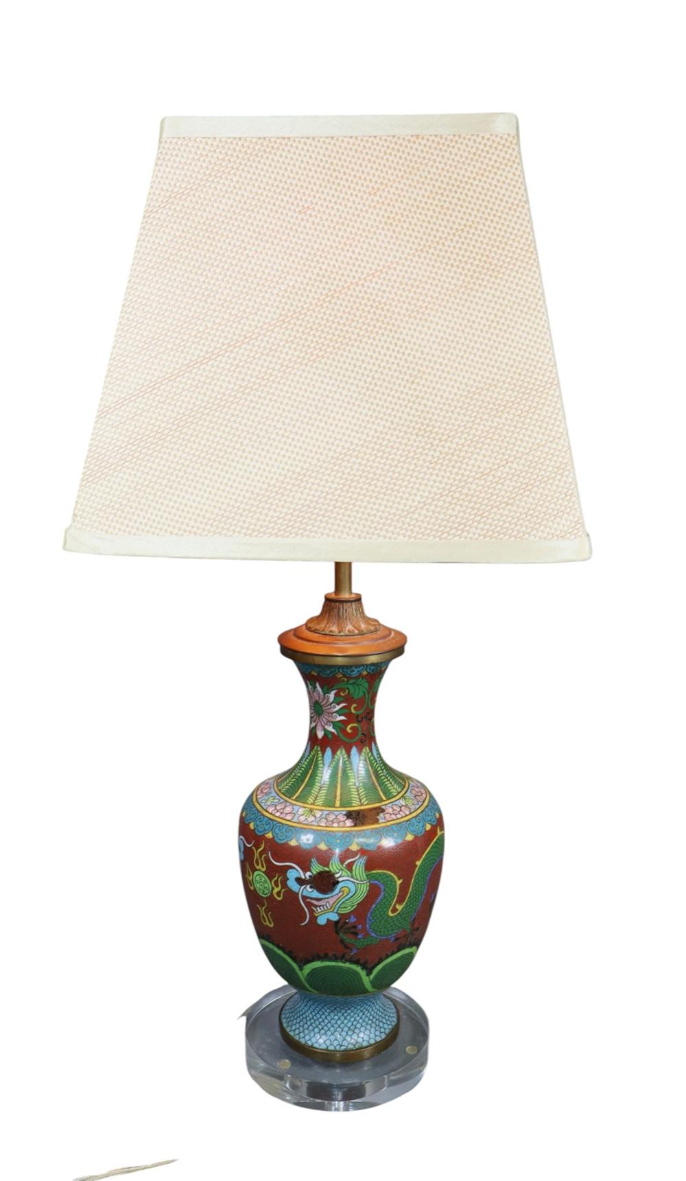 Japanese Cloisonne Table Lamp