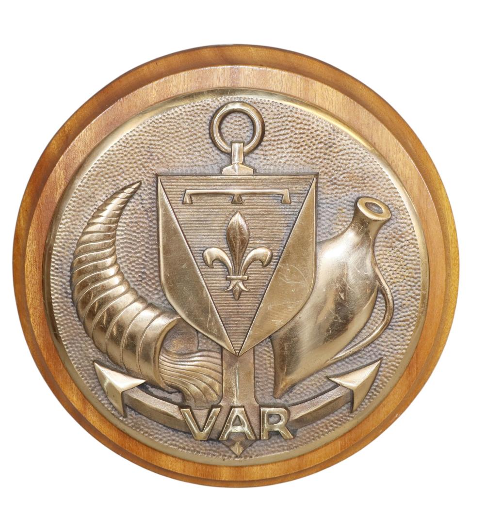 French Bronze Maritime Plaque From VAR