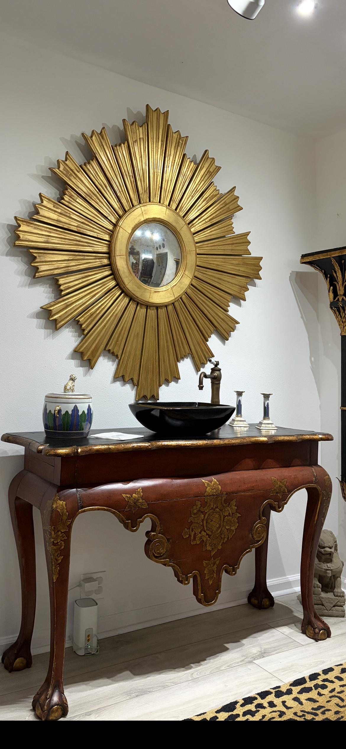 Charles Pollock for William Switzer Portuguese Console Bathroom Vanity