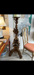 19th-Century Italian Baroque Revival Carved Giltwood Torchère