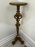 Late 19th-Century Italian Baroque Revival Carved Giltwood Torchère