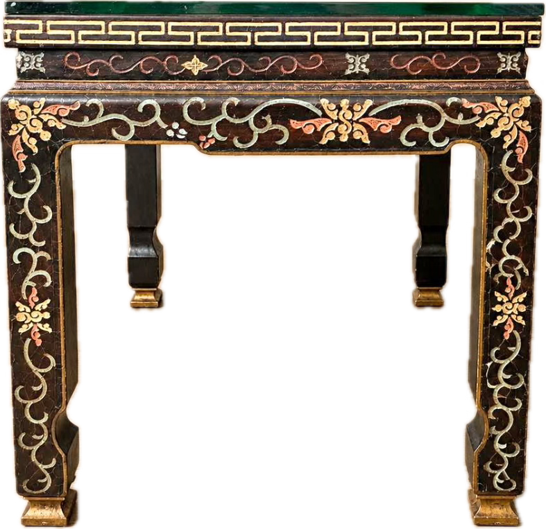 Pair of Early 20th Century Baker Chinoiserie Coromandel Side Tables