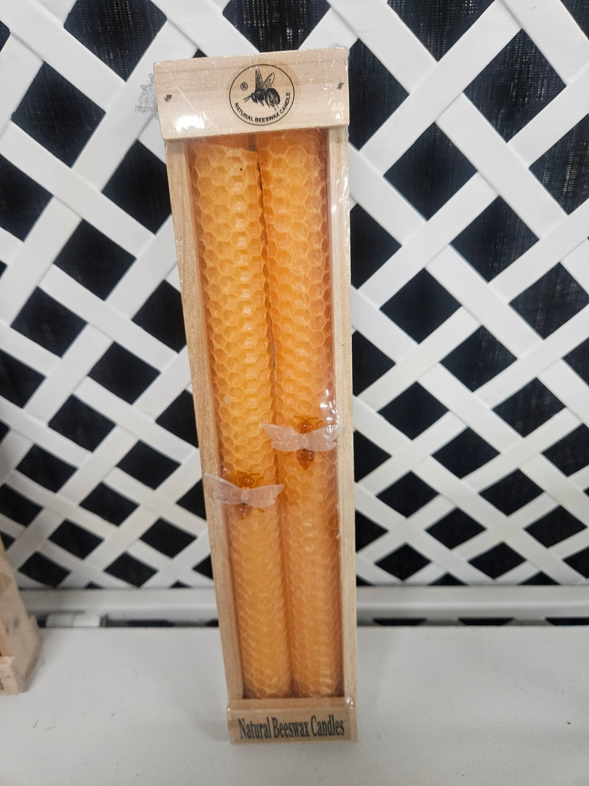 10" Bee's Wax Taper Candle Pack of 2: White